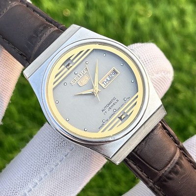 Vintage Seiko 5 Sunburst Dial Automatic Japan Made unisex Watch