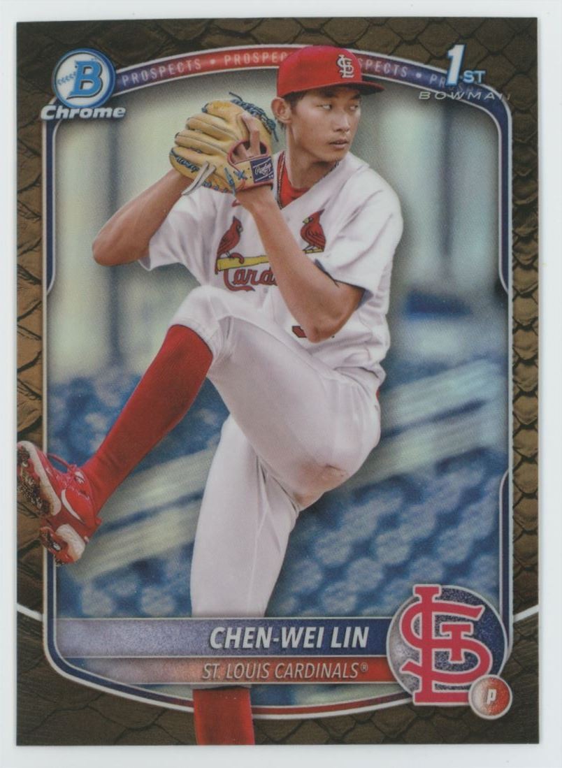 2025 Bowman Chrome 1st REPTILIAN Refractor Chen-Wei Lin Cardinals #BCP-141