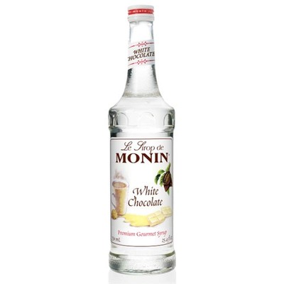 Monin White Chocolate Syrup 750ml Premium Syrup Pack of 1 for Coffee Drinks