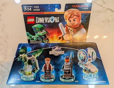LEGO Dimensions 71205 Jurassic World Team Pack MISB Owen Grady Velociraptor ACU