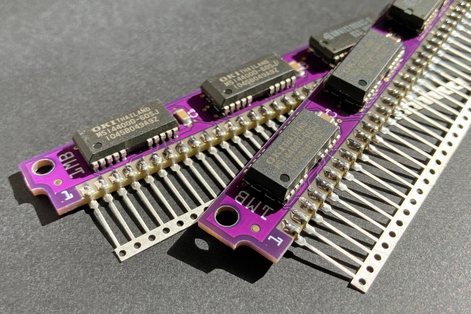 2pcs PurpleRAM new 2MB kit (2x1MB) 70ns parity 30pin SIPP low profile memory mod - Image 2 of 3