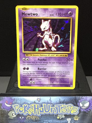 Pokemon Card Mewtwo 51/108 XY Evolutions Cracked Ice Holo Rare LP - Foto 1 di 6