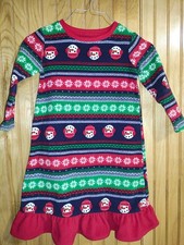Girls Jammies for Your Families 2T Winter Christmas Nightgown Snowman Fleece