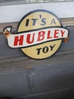 RARE VINTAGE HUBLEY CAST IRON HEAVY PORCELAIN METAL ADVERTISING SIGN