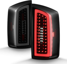 Full LED Black Tail Lights Left Right for 2007-2008 Dodge Ram 1500 2500 3500