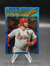 2026 Topps Heritage Chrome Blue Sparkle #165 Alec Burleson, St. Louis Cardinals