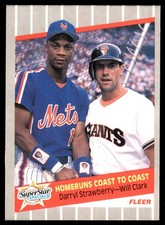 Homeruns Coast to Coast (Darryl Strawberry / Will Clark) 1989 Fleer #632