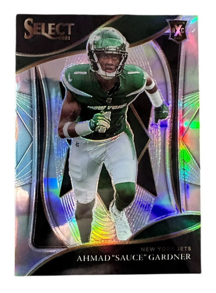 2021 Select Ahmad Sauce Gardner Silver Prizm 2022 XRC Rookie RC #420 Jets