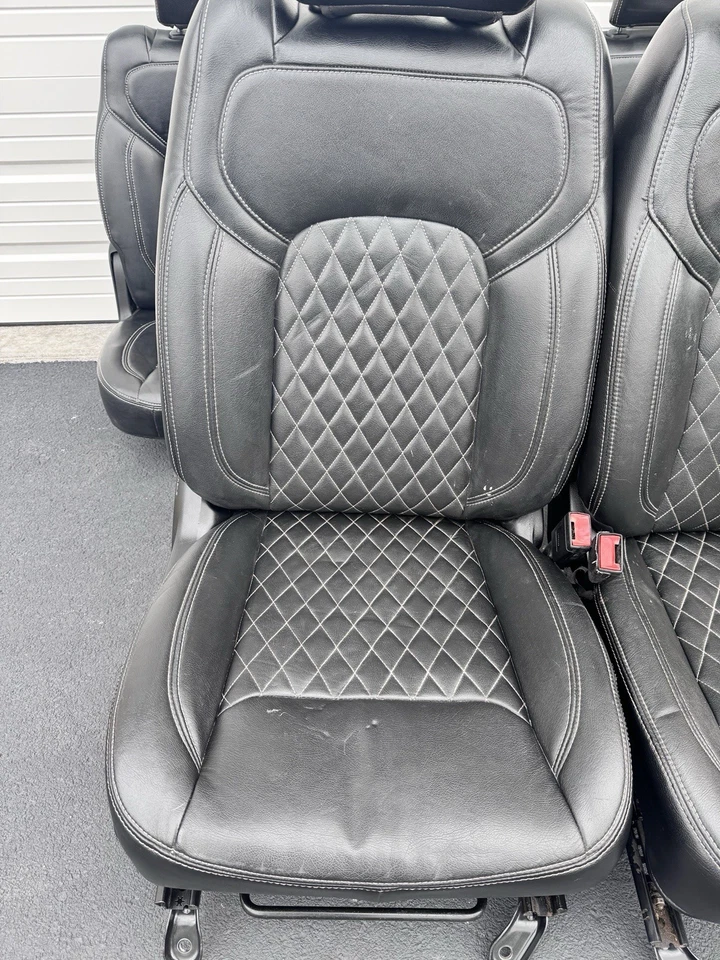 Dodge Ram 1500 19-24 asientos de cuero térmico delanteros y traseros doble cabina negros Foto 4 de 4