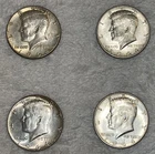 Lot Of 4 ~ 1964 KENNEDY Half Dollar Coins ~ Circulated ~ 90% Silver