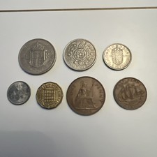 1966 UK Pre-Decimal 8-Coin type set Elizabeth II 2/6-1/2d ENGLAND WORLD CUP YEAR