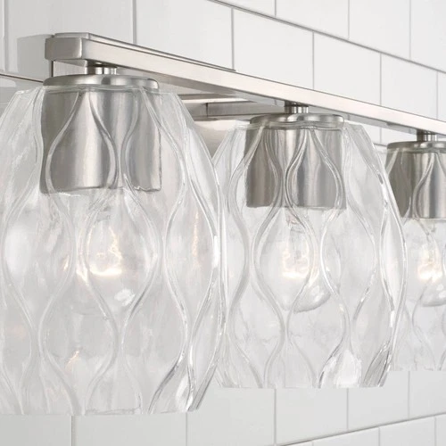 Capital Lucas 24" Wide Brushed Nickel 3-Light Bath Light - Picture 4 of 6