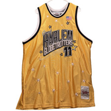 Harlem Globetrotters Jersey Mens Extra Large Yellow Basketball Platinum Fubu