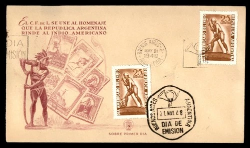 Mayfairstamps Argentina FDC 1948 American Indian Stamps First Day Cover aax_4919