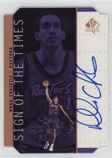 1998-99 SP Authentic Sign of the Times Bronze Doug Christie #DC Auto 1oa6