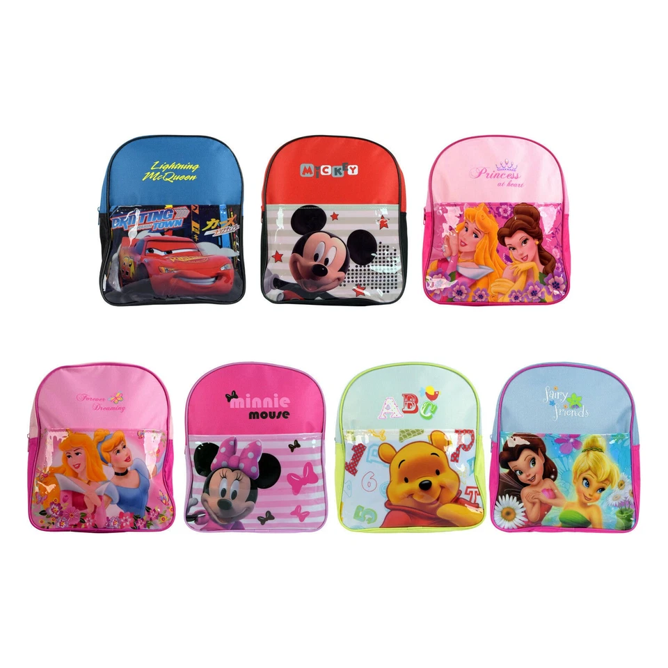 Kinderrucksack Kindergarten Disney Cars Princess Mickey Mouse 30cm Junge Mädchen - Bild 1 von 1