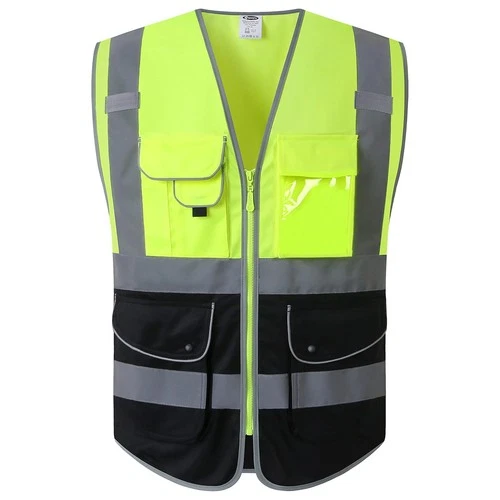 Men's Women's Large Yellow Reflective Hi Vis Safety Vest for Men Women Kids image 6