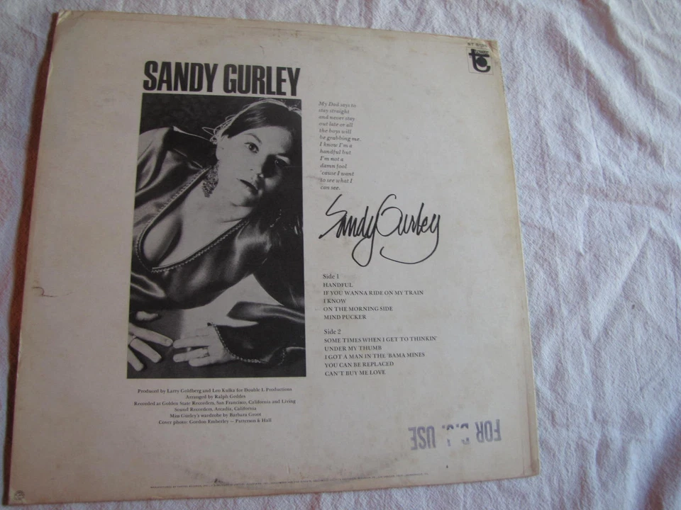 Near Mint 1968 Sandy Gurley And The San Francisco Bridge Psych Tower promo wlp - Image 3 of 4