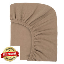 Nora's Nursery Organic Muslin Crib Sheet - 100 Cotton, Fitted, Soft