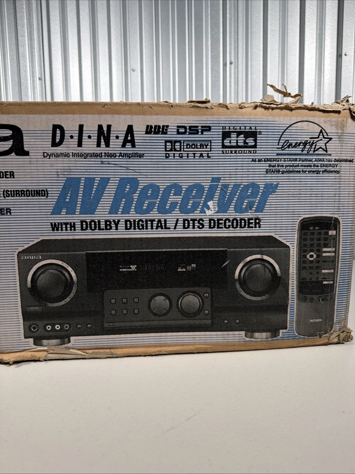 Aiwa AV-D98 AM/FM Stereo Surround Sound AV Receiver w/ Original Box - Image 3 of 4