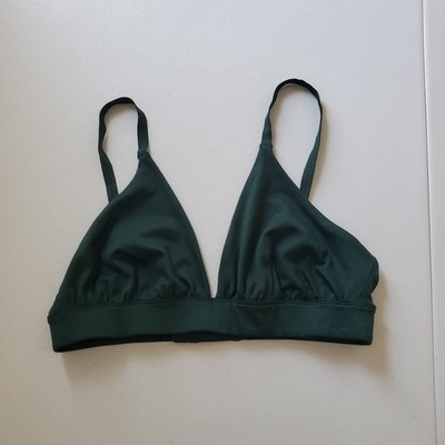 Outdoor Voices Triangle Scuplt Bra Bralette Womens Small Green Yoga Active