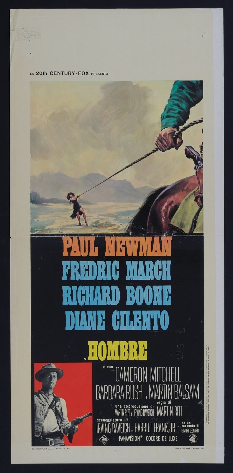Locandina originale film Hombre (1967) - Regia di Martin Ritt