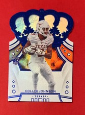 Collin Johnson ~ 2020 Panini Chronicles Crown Royale ~ Die-Cut Blue ~ Rookie RC