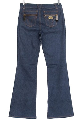 Dolce&Gabbana D&G Women Vintage Large Zipper Pull Pockets Jeans Size US 30
