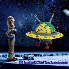 FUN Paint Your Own Spaceship DIY UFO Toy Craft Set Kit for Kids Boy Girl Age 8 
