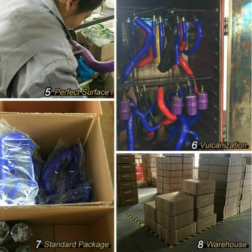 KITS DE MANGUERA DE RADIADOR DE SILICONA AZUL PARA KAWASAKI KX 250 1990 1991 1992 1993  Foto 3 de 3