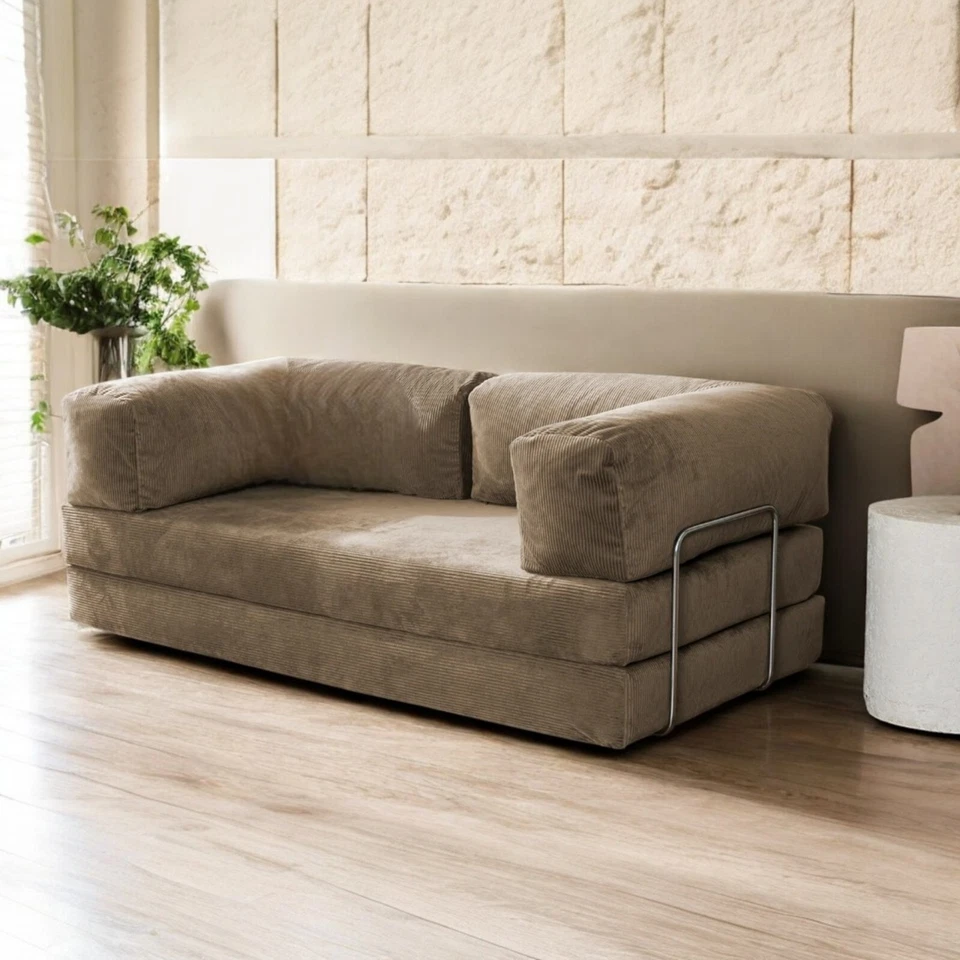 Sofá de peluche, sofá de piso, sofá de piso, sofá de peluche de terciopelo, sofá de actividades Foto 2 de 4