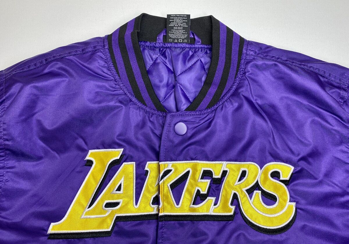 NBA Los Angeles Lakers Varsity Purple Gold Full-Snap Satin NBA Los Angeles Lakers Varsity Purple Gold Full-Snap Satin