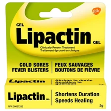 Lipactin Cold Sore and Fever Blister Treatment Gel, 3g Tube : NEW STOCK