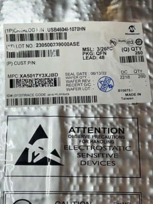 260 NEW MICROCHIP USB4604I-1070HN