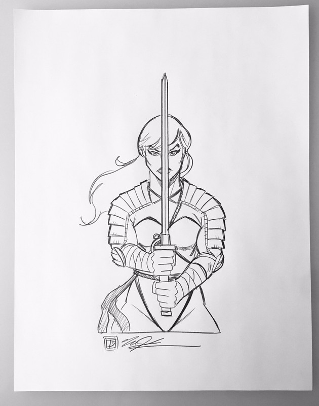 G.I. Joe Ninja Force Scarlett Arashikage ORIGINAL PENCIL SKETCH by Tim Shinn