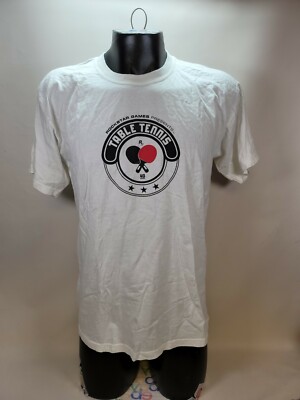 Vintage Rockstar Games Table Tennis swag pax White Promo shirt Size Large 