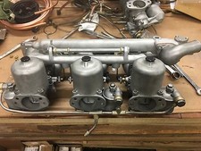 Jaguar Xke 3.8 E-type Triple Su Carburetor Set Hd8 Complete Carbs. Manifolds Jaguar Xke 3.8 E-type Triple Su Carburetor Set Hd8 Complete Carbs. Manifolds