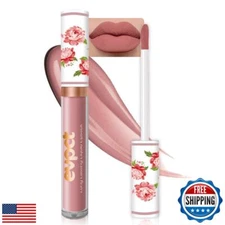 evpct 1Pcs Nude Pink Matte Liquid Lipstick Lip Stain Sets for Women, Peony Fl