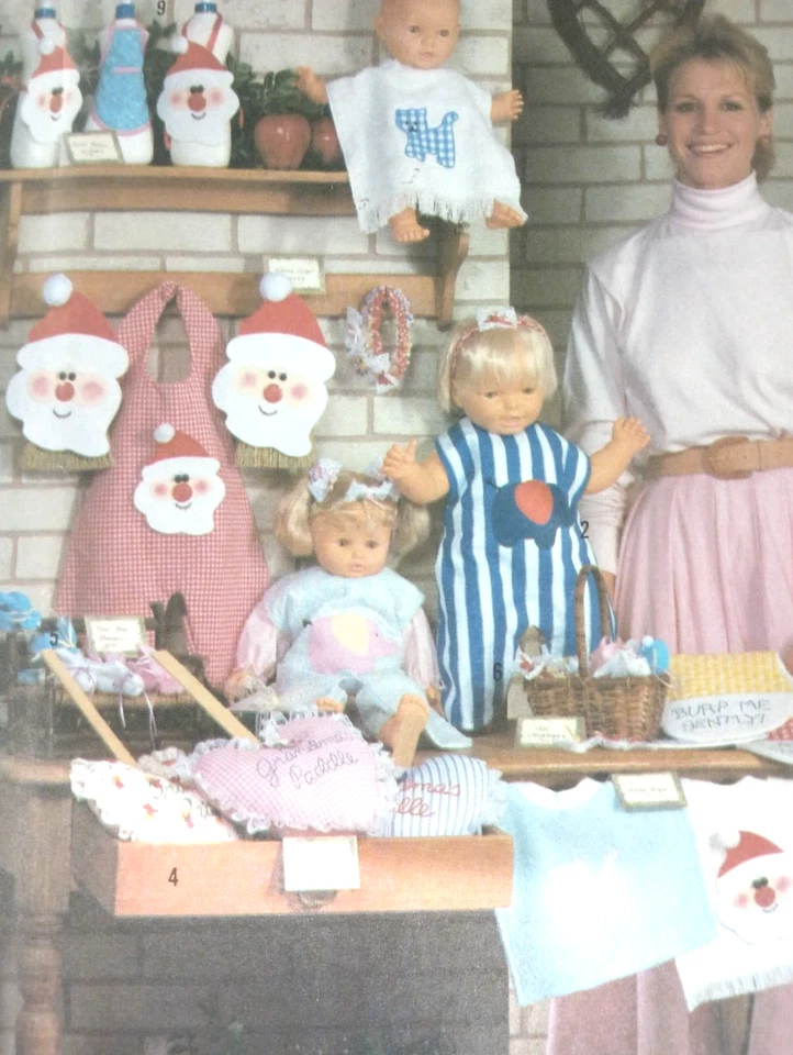 Simplicity 9269 Sewing Pattern Christmas Bib Detergent Bottle Cover Whisk Broom - Image 3 of 3