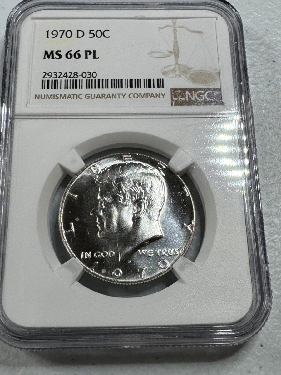 1970-D KENNEDY US Half Dollar, MS66 by NGC, PROOF LIKE, EXQUISITE