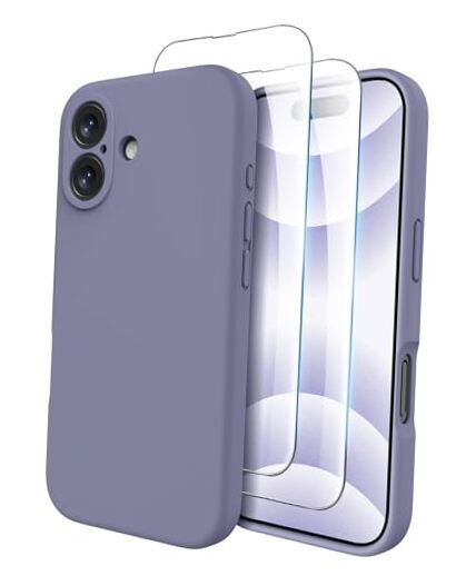 Compatible with iPhone 16 Case, Compatible with MagSafe, Lavender Grey
