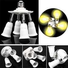 3/4/5 in1 Adjustable E27 Base Light Lamp Bulb Adapter Holder Socket Splitter