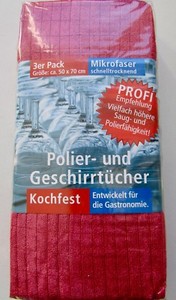 Mikrofaser Küchentücher 3 Stück, Poliertücher, Gastronomie Küchentücher