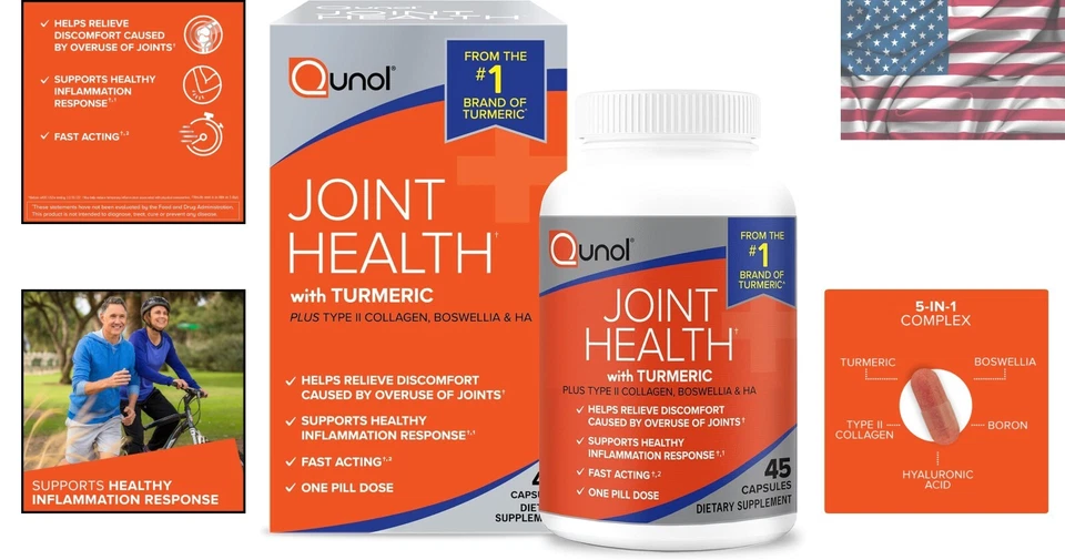 Soporte articular dosis diaria de una píldora - Fórmula de cúrcuma 5 en 1 para adultos activos Foto 2 de 4