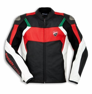 Ducati Corse C3 Leather Perforated Motorcycle Jacket by Dainese | eBay