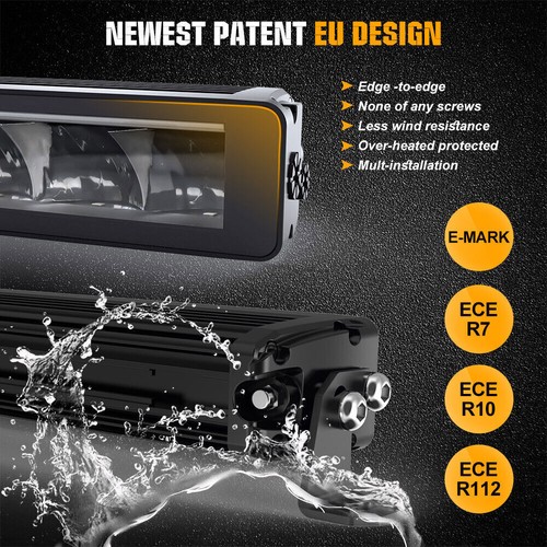Slim 22"32"42"52" LED Night Light Bar Offroad Dual Color DRL Park Light 12V 24V - Picture 9 of 17