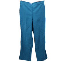 Alfred Dunner Women's Pants Sz 10 Aqua Suede Feel Partial Elastic Waist NWT
