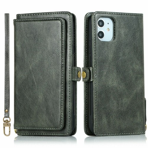Removable Magnetic Wallet Case Flip Cover For iPhone 11 12 13 1 4 15 16 Pro Max - Picture 47 of 77