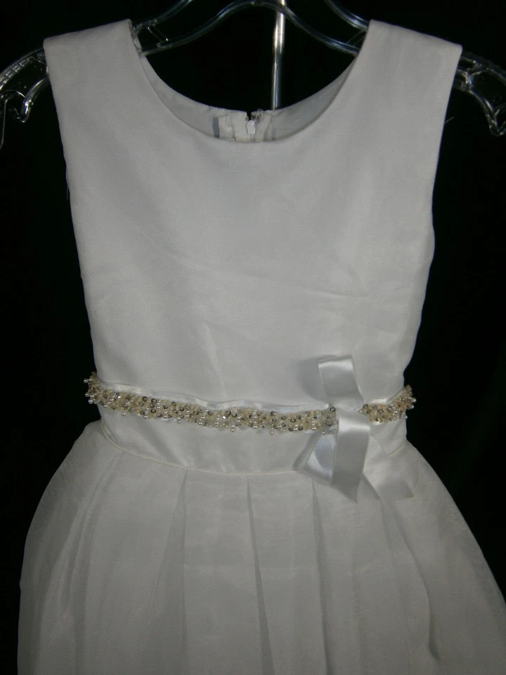 Vestido Mon Cheri Joan C. 8 Niño Blanco Formal Retrato Boda Pascua Fiesta Elegante Foto 3 de 4