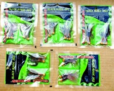 20ct CRAPPIE JIGS BROWN Mix Perch Fishing Lures Soft Plastic + Marabou Jig Baits